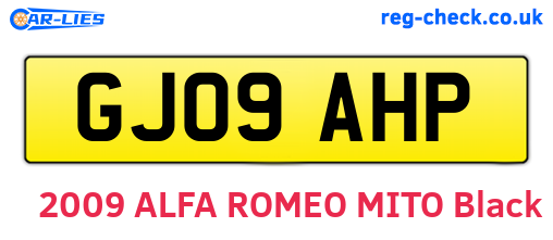 GJ09AHP are the vehicle registration plates.