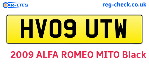 HV09UTW are the vehicle registration plates.