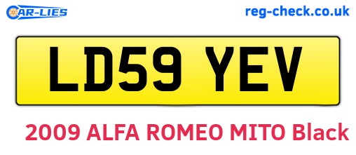 LD59YEV are the vehicle registration plates.