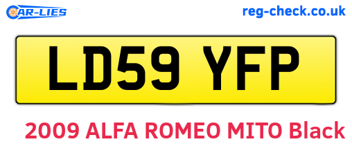 LD59YFP are the vehicle registration plates.