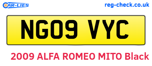 NG09VYC are the vehicle registration plates.