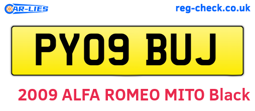 PY09BUJ are the vehicle registration plates.