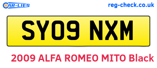 SY09NXM are the vehicle registration plates.