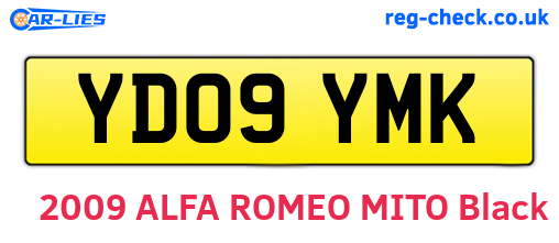 YD09YMK are the vehicle registration plates.