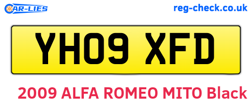 YH09XFD are the vehicle registration plates.