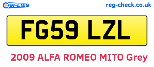 FG59LZL are the vehicle registration plates.
