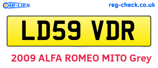 LD59VDR are the vehicle registration plates.