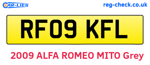 RF09KFL are the vehicle registration plates.
