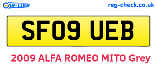 SF09UEB are the vehicle registration plates.