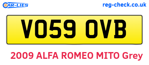 VO59OVB are the vehicle registration plates.
