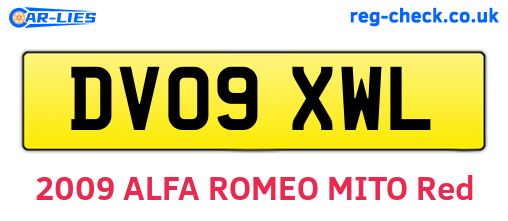 DV09XWL are the vehicle registration plates.