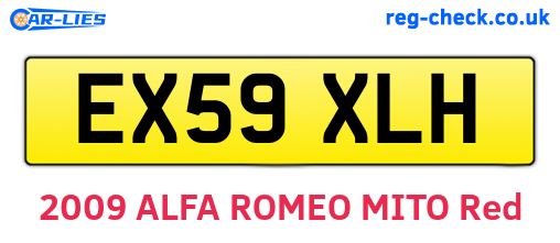 EX59XLH are the vehicle registration plates.