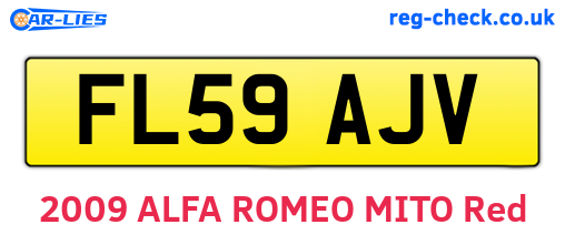 FL59AJV are the vehicle registration plates.