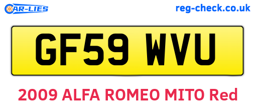 GF59WVU are the vehicle registration plates.