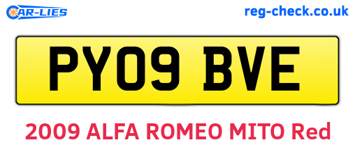 PY09BVE are the vehicle registration plates.