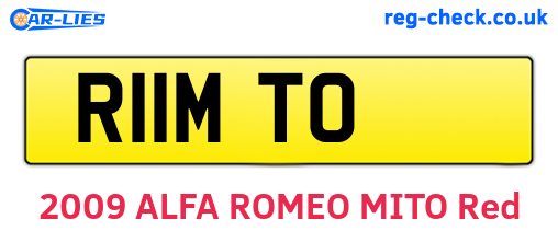 R11MTO are the vehicle registration plates.