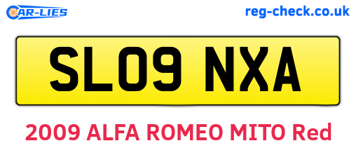 SL09NXA are the vehicle registration plates.