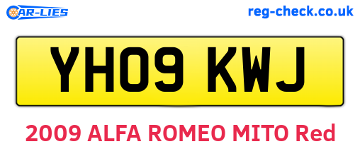 YH09KWJ are the vehicle registration plates.