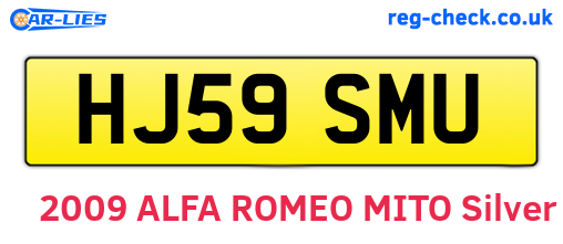 HJ59SMU are the vehicle registration plates.