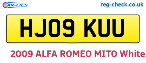HJ09KUU are the vehicle registration plates.