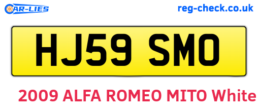 HJ59SMO are the vehicle registration plates.