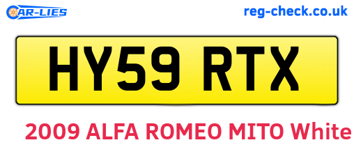 HY59RTX are the vehicle registration plates.