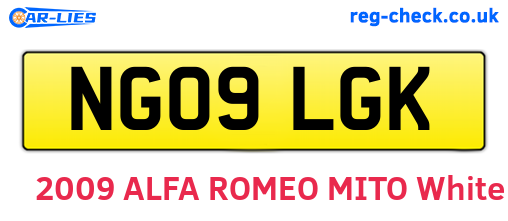 NG09LGK are the vehicle registration plates.