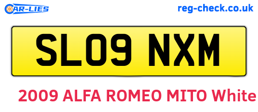 SL09NXM are the vehicle registration plates.