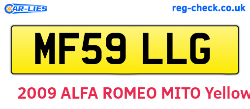 MF59LLG are the vehicle registration plates.