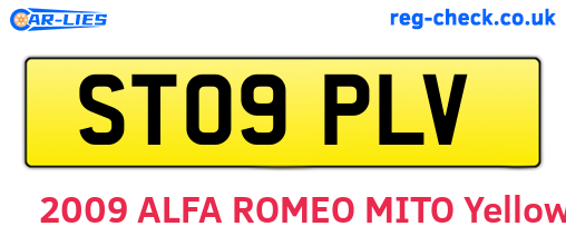 ST09PLV are the vehicle registration plates.