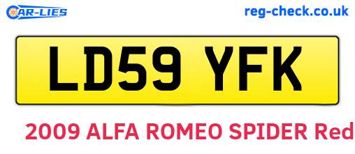 LD59YFK are the vehicle registration plates.