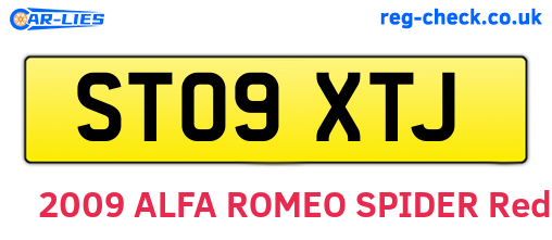 ST09XTJ are the vehicle registration plates.
