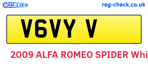 V6VYV are the vehicle registration plates.