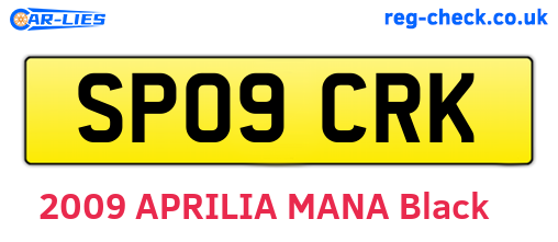 SP09CRK are the vehicle registration plates.
