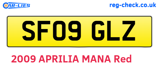 SF09GLZ are the vehicle registration plates.