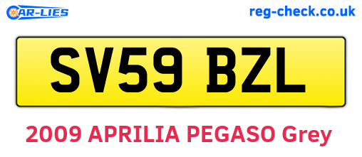 SV59BZL are the vehicle registration plates.