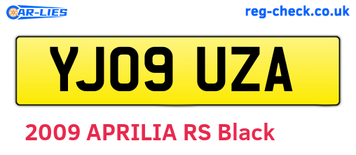 YJ09UZA are the vehicle registration plates.