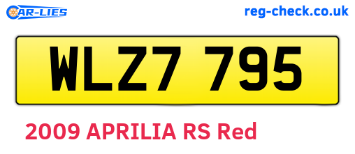 WLZ7795 are the vehicle registration plates.