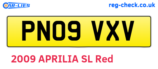 PN09VXV are the vehicle registration plates.