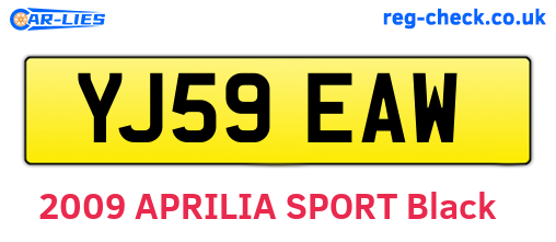 YJ59EAW are the vehicle registration plates.