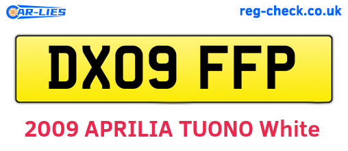 DX09FFP are the vehicle registration plates.