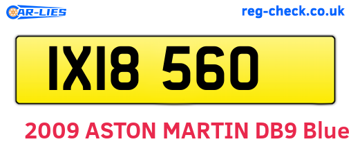 IXI8560 are the vehicle registration plates.