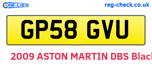 GP58GVU are the vehicle registration plates.