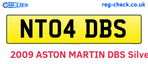 NT04DBS are the vehicle registration plates.