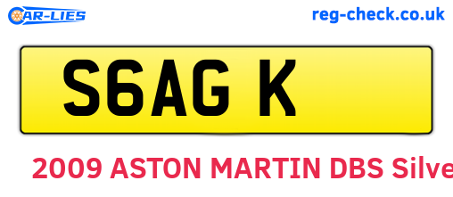 S6AGK are the vehicle registration plates.