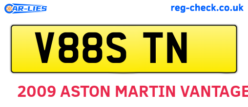 V88STN are the vehicle registration plates.