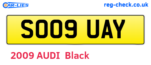 SO09UAY are the vehicle registration plates.