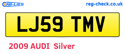 LJ59TMV are the vehicle registration plates.