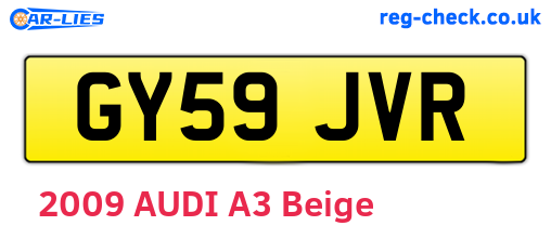 GY59JVR are the vehicle registration plates.