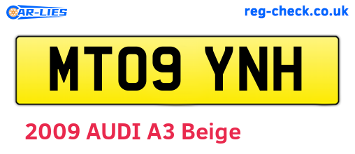 MT09YNH are the vehicle registration plates.